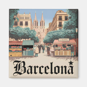 Barcelona Spain vintage Magnet