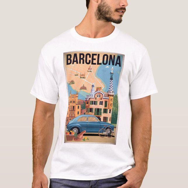Barcelona Spain vintage T-Shirt (Front)