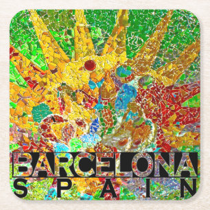 Barcelona Square Paper Coaster