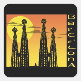 Barcelona Square Stickers
