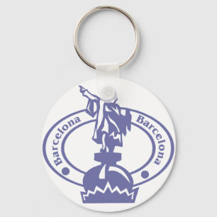 Barcelona Stamp Key Ring