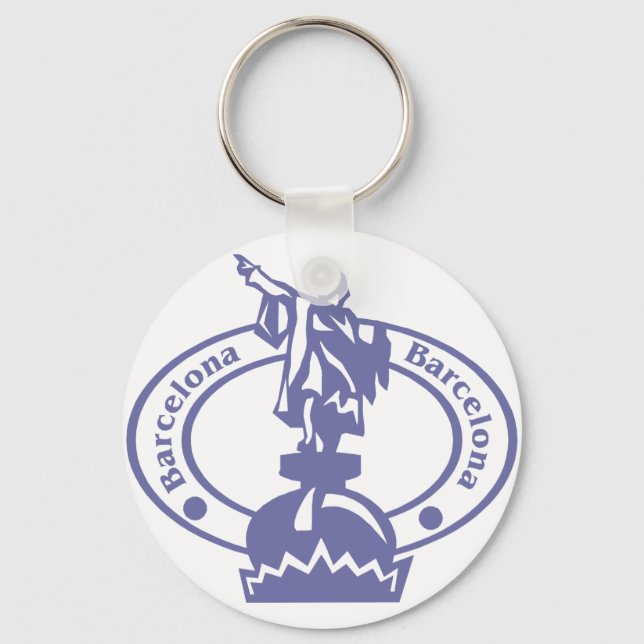 Barcelona Stamp Key Ring (Front)