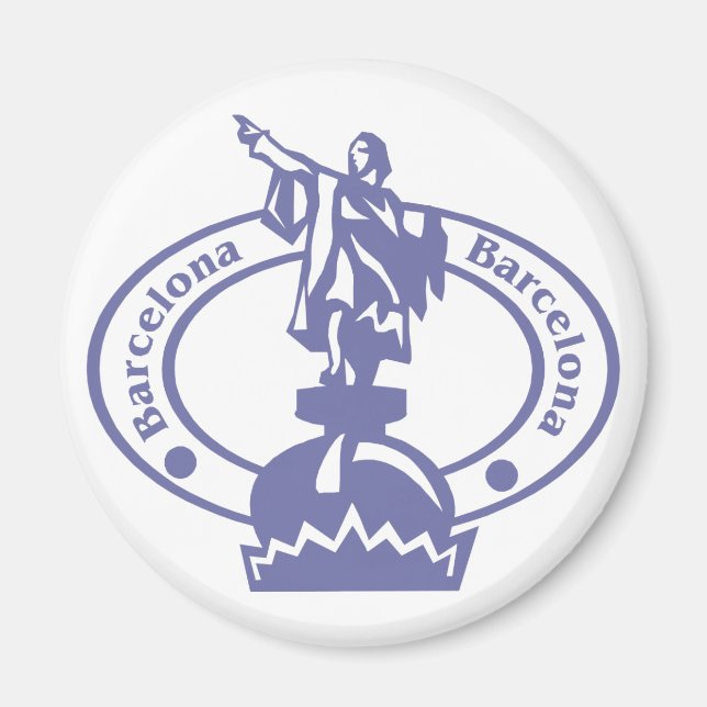 Barcelona Stamp Magnet (Front)