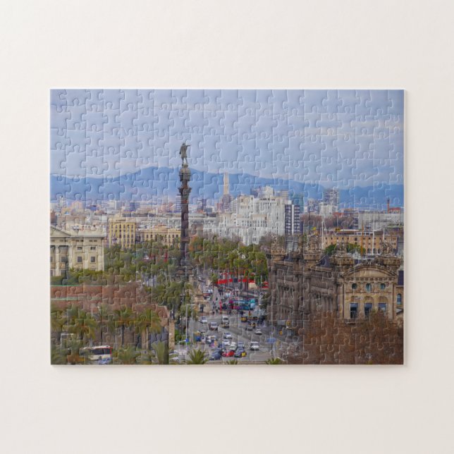 Barcelona Street Scene. Jigsaw Puzzle (Horizontal)