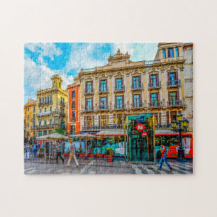 Barcelona Street Scene. Jigsaw Puzzle