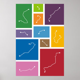 Barcelona - Transit Palettes Poster