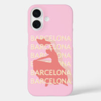 Barcelona Travel Art, Pink, Pastel
