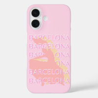 Barcelona Travel Art, Spain Art, Pink, Pastel