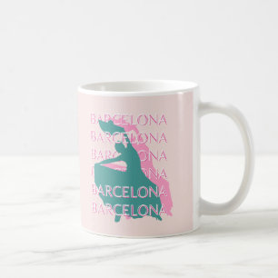 Barcelona Travel Art, Spain, Travel Art Coffee Mug