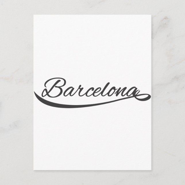 barcelona typographical postcard (Front)