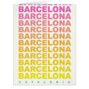 Barcelona vintage travel poster