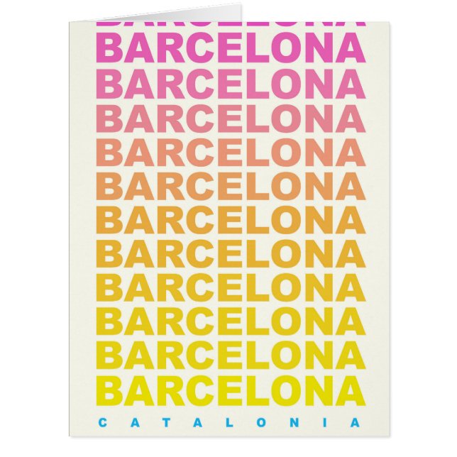 Barcelona vintage travel poster (Front)