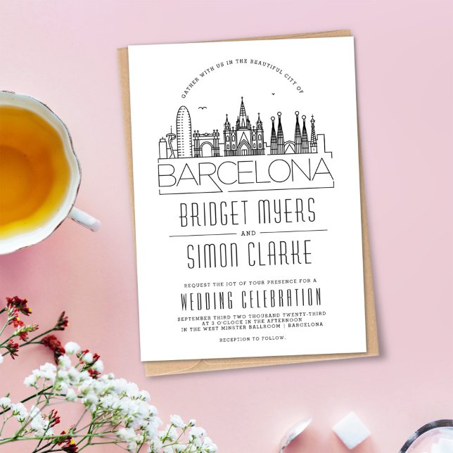 Barcelona Wedding | Skyline Invitation (Creator Uploaded)