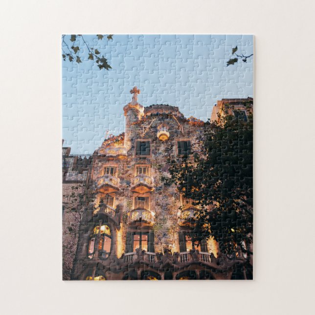 Barcelonas Famous Casa Batlló In Passeig de Gràcia Jigsaw Puzzle (Vertical)