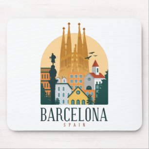 BarcelonaSkyline Mouse Pad