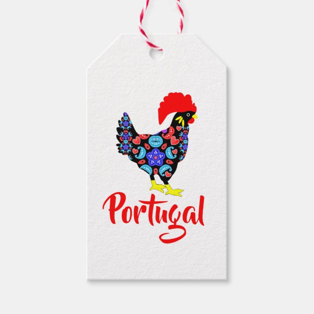 Barcelos Rooster Portuguese National Emblem Gift Tags (Front)