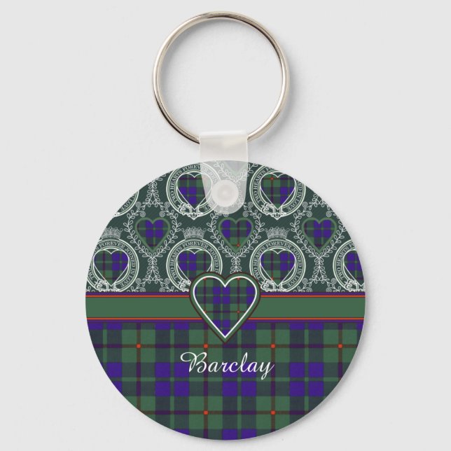 Barclay clan Plaid Scottish tartan Key Ring (Front)