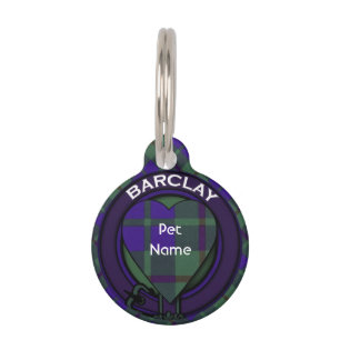 Barclay clan Plaid Scottish tartan Pet Tag