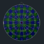 Barclay clan tartan blue green plaid dartboard<br><div class="desc">Barclay clan tartan</div>