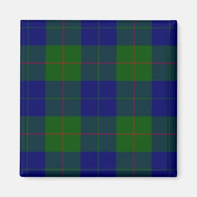 Barclay clan tartan blue green plaid magnet (Front)