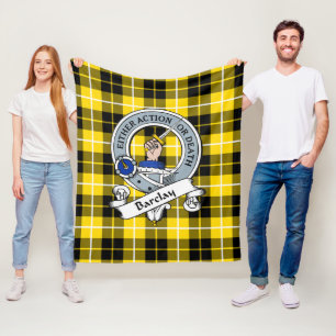 Barclay Dress Modern Clan Badge Tartan Plaid Fleece Blanket
