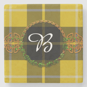 Barclay Dress Tartan And Monogram Stone Coaster