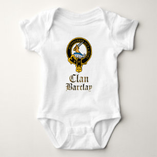 Barclay Scottish Crest Tartan Clan Name Clothes Baby Bodysuit