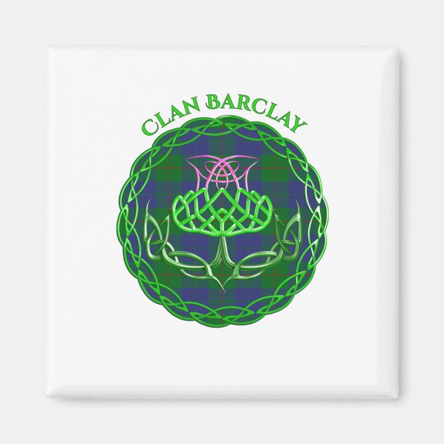 Barclay Scottish Tartan Celtic Thistle Magnet (Front)
