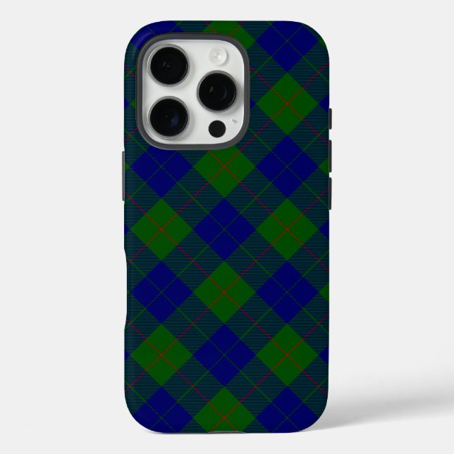 Barclay tartan blue green plaid Case-Mate iPhone case (Back)