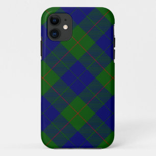 Barclay tartan blue green plaid iPhone 11 case