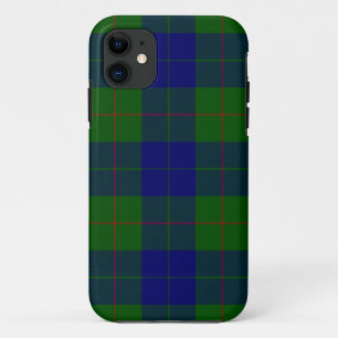 Barclay tartan blue green plaid iPhone 11 case
