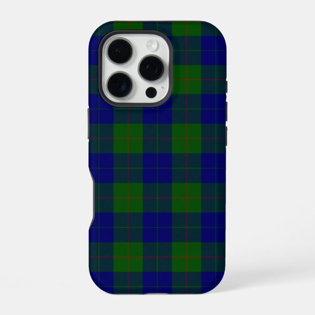 Barclay tartan blue green plaid iPhone case (Back)