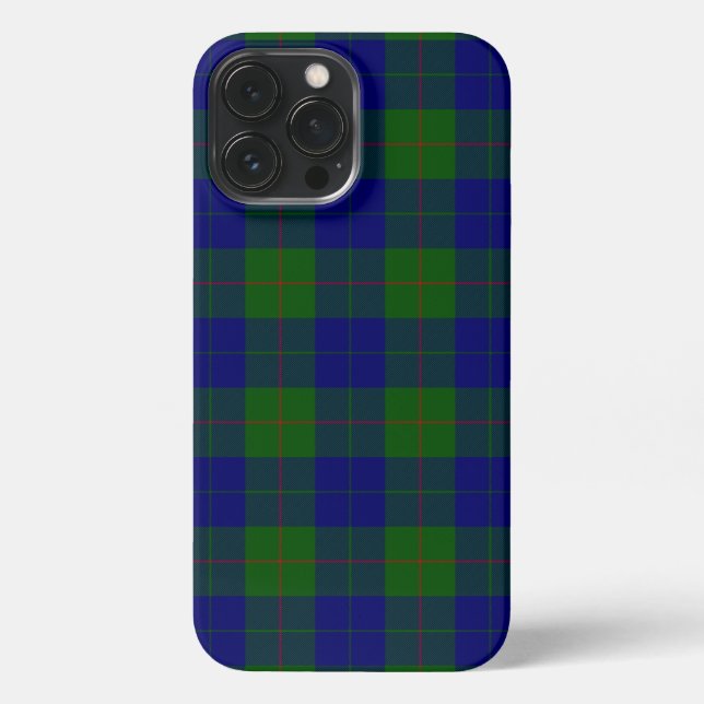 Barclay tartan blue green plaid iPhone case (Back)