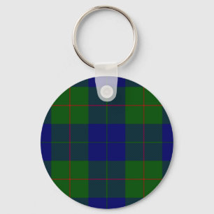 Barclay tartan blue green plaid key ring