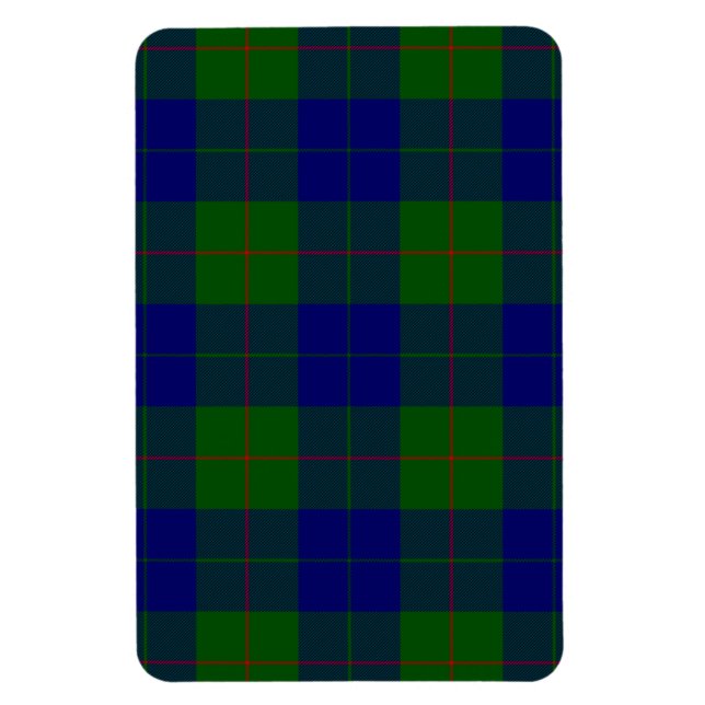 Barclay tartan blue green plaid magnet (Vertical)