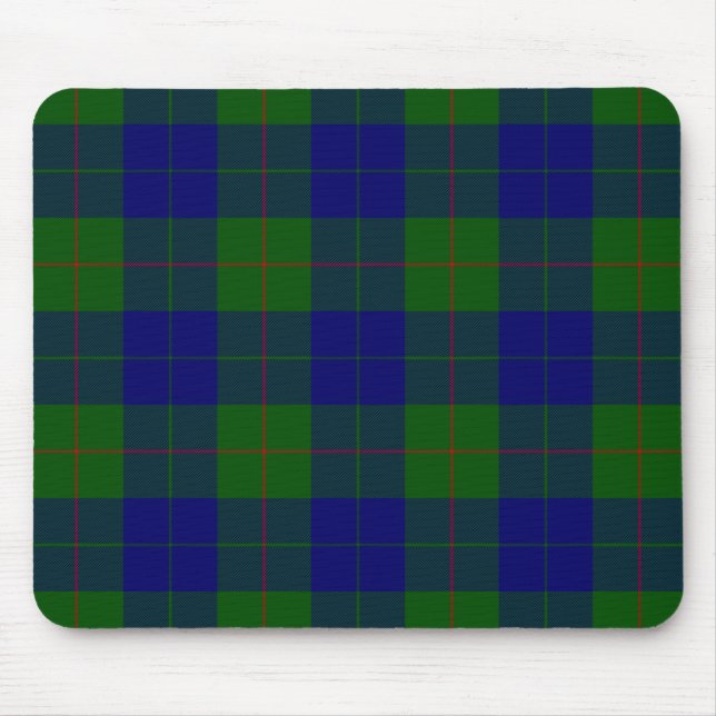 Barclay tartan blue green plaid mouse pad (Front)