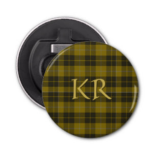 Barclay Tartan with your initials, Scottish Plaid Bottle Opener