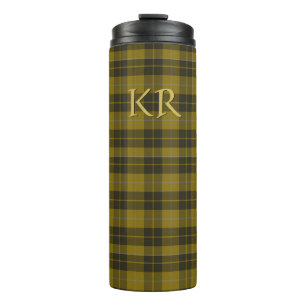 Barclay Tartan with your initials, Scottish Plaid Thermal Tumbler