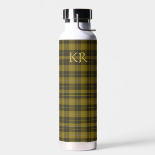 Barclay Tartan with your initials, Scottish Plaid Water Bottle