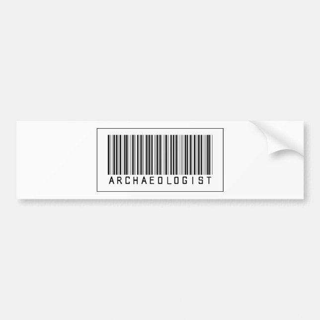 Barcode Archaeologist Bumper Sticker (Front)