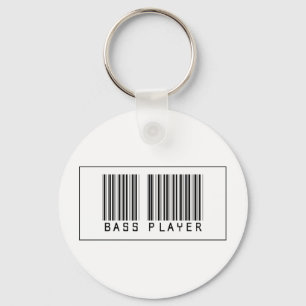 Barcode Bass Player Key Ring