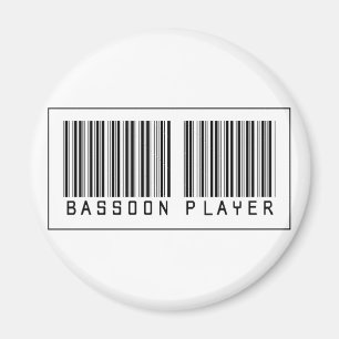 Barcode Bassoon Player Magnet