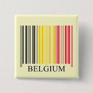 Barcode Belgium Flag 15 Cm Square Badge
