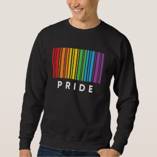 Barcode Bisexual Pride Lgbt Lesbian Gay Flag Sweatshirt
