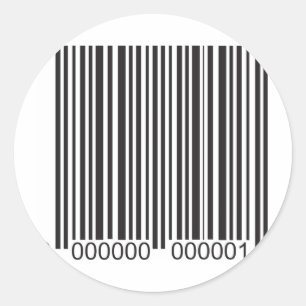 Barcode Classic Round Sticker