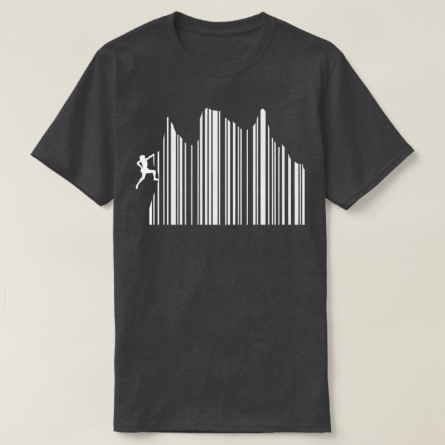 Barcode Climbing Supermarket Climber Hiker T-Shirt (Design Front)