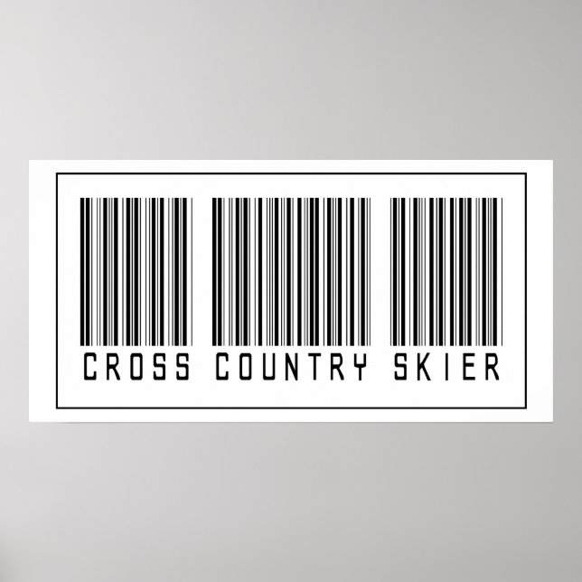Barcode Cross Country Skier Poster (Front)