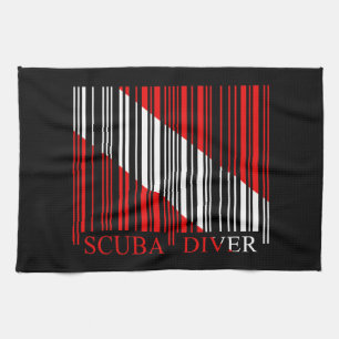 Barcode Dive Flag Tea Towel