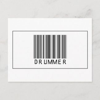 Barcode Drummer Postcard