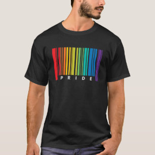 Barcode Gay Pride LGBT T Lesbian Bisexual Flag Gif T-Shirt